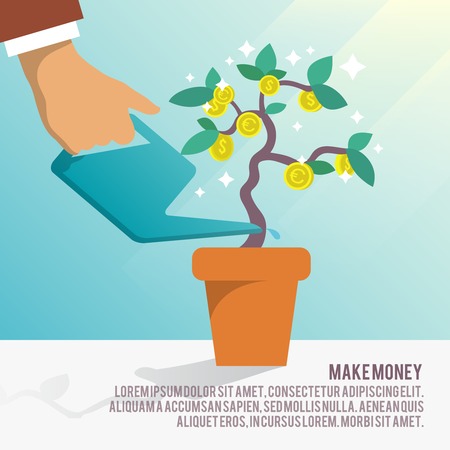 Money Cartoon Stock Photos And Images 123rf - human hand watering money dollar coin tree with can poster vector illustration