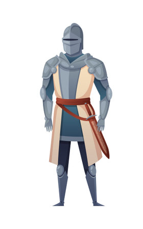 medieval knight in full armor standing clip art preview