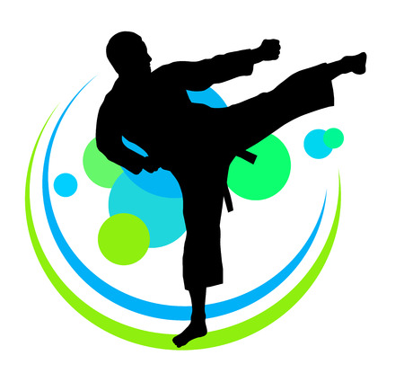 要素と図空手シルエット のイラスト素材 ベクタ Image 要素と図空手シルエット のイラスト素材 ベクタ Image