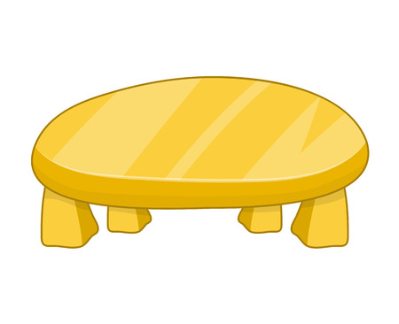 白い背景の上の分離された木製のテーブル イラストのイラスト素材 ベクタ Image