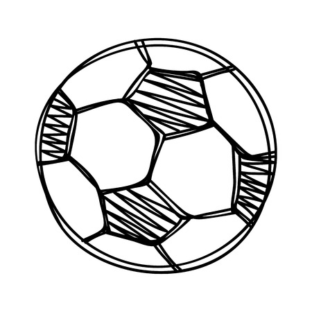 手が白い背景の上のサッカー ボール分離イラストを描いてください のイラスト素材 ベクタ Image