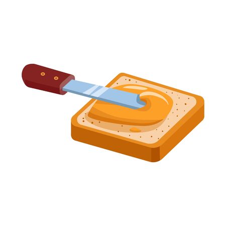 Vector design of peanut and butter icon. Collection of peanut and bread stock vector illustration.