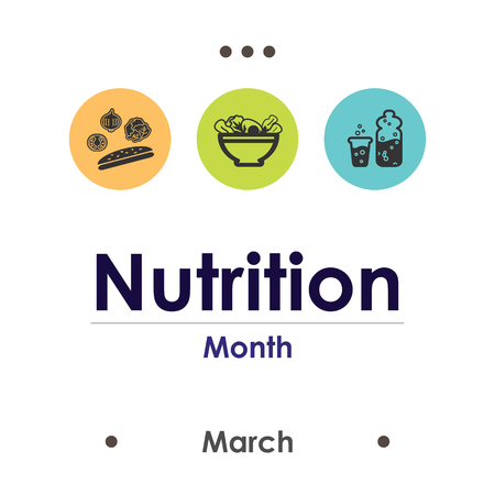 Vector Illustration For Nutrition Month In March