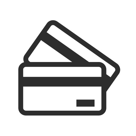 Vector tarjeta de crédito Icon Negro Foto de archivo - 30819935