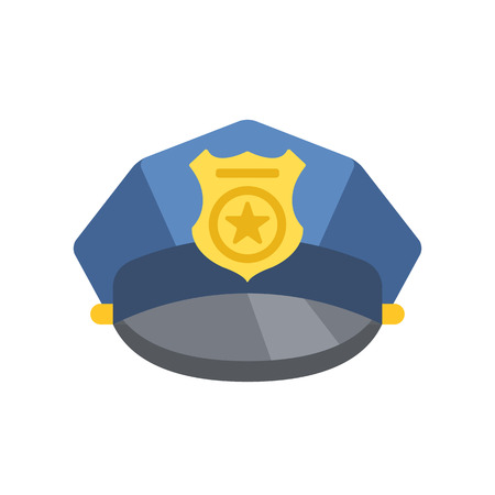 Polizei Schirmmütze. Vector Polizei Hut Symbol Lizenzfrei Nutzbare SVG, Vektorgrafiken, Clip Arts, Illustrationen. Image 55398838.