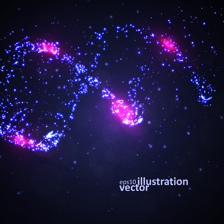 ДНК: Футуристический ДНК, аннотация молекулы, клетки иллюстрации Иллюстрация