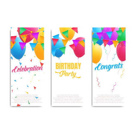 birthday cards invitation flyers cards with colorful balloons balloons flyers