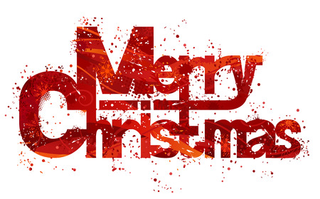 text merry christmas made from red grunge background and snowflakes isolated on white background - Merry Christmas Words text merry christmas made from red grunge background and snowflakes isolated on white background - Merry Christmas Words
