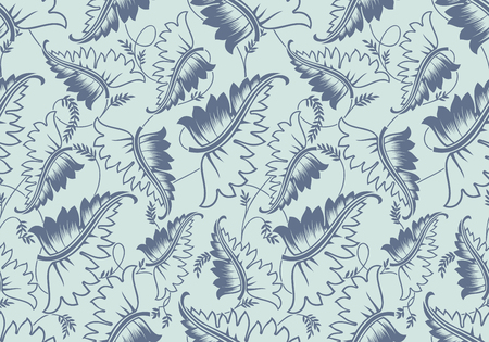 seamless leaves pattern template vector illustration royalty free
