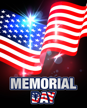 memorial day banner memorial day background template with american