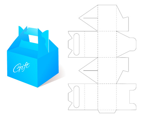 box with die cut template packing box for gift or other products