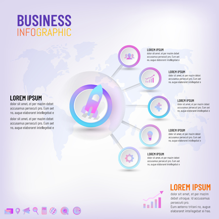 presentation business infographic template with 5 options vector business plan infographic template