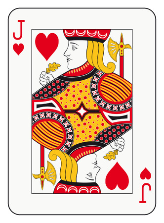 Jack of hearts playing card - 32651169