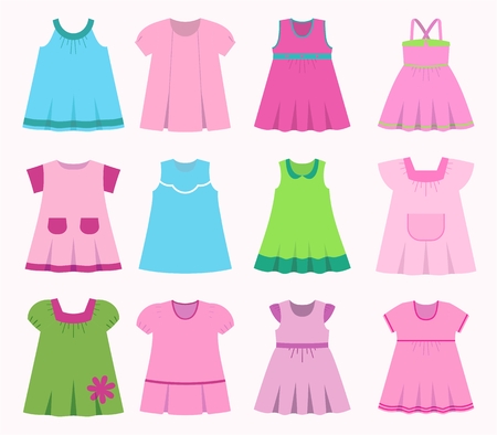 Set Childrens Summer Dresses Collection Cute Clothes For Girls Royalty Free Cliparts Vectors And Stock Illustration Image 62968700 Set Childrens Summer Dresses Collection Cute Clothes For Girls Royalty Free Cliparts Vectors And Stock Illustration Image 62968700