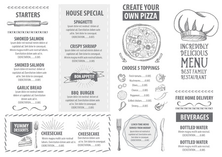 free menus template