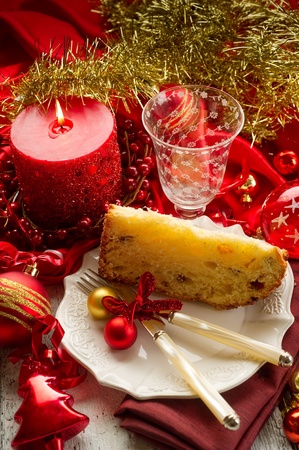 panettone traditional italian christmas dessert on red luxury table stock photo 10353974 - Italian Christmas Table Decorations panettone traditional italian christmas dessert on red luxury table stock photo 10353974 - Italian Christmas Table Decorations