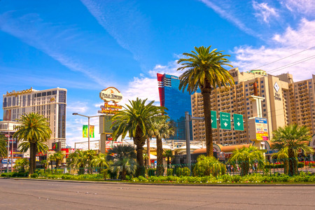 Las vegas usa may 04 2016 above ground view of strip hotel resorts and casinos