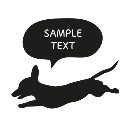 バルーンでかわいい犬のシルエット 美しいベクター デザイン のイラスト素材 ベクタ Image