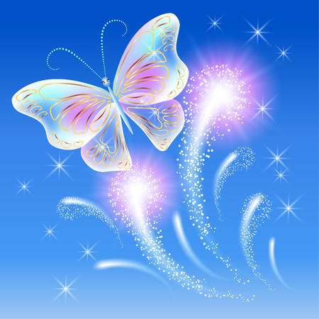 butterfly: Bướm bay trong suốt và pháo hoa