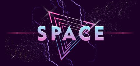 Retro wave outer space vaporwave