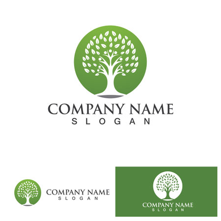 People tree vector logo template illustration design Фото со стока