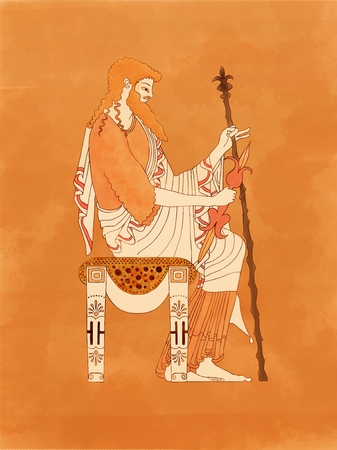 Antike Griechische Vase Auf Weissem Hintergrund Traditionelle