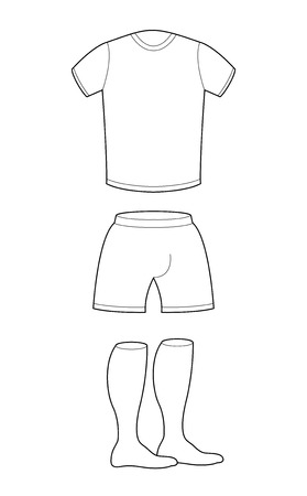 t shirt shorts and socks template for design sample for sports