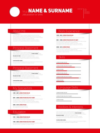 resume minimalist cv template with flat design items royalty free flat design resume