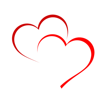 Vector teken twee harten Stockfoto - 48036046