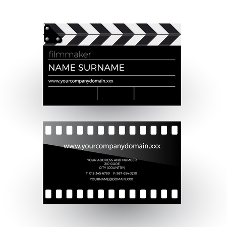 abstract clapperboard and movie film filmmaker concept business card stock vector 64061504 - Filmmaker Business Card abstract clapperboard and movie film filmmaker concept business card stock vector 64061504 - Filmmaker Business Card
