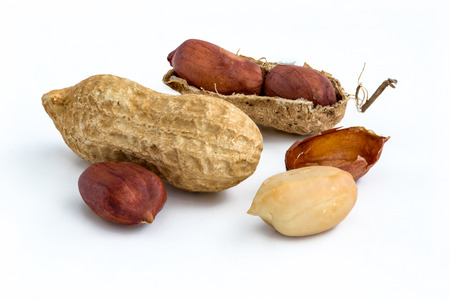 Group of peanuts - isolated
