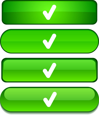 Check web buttons vector illustration Stock Photo