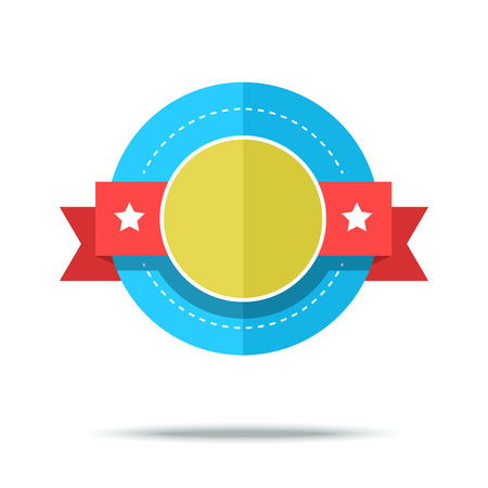 Flat style badge icon vector badge simple style design