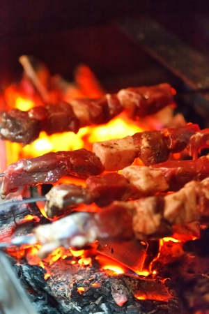 grilled pork: grilling lamb