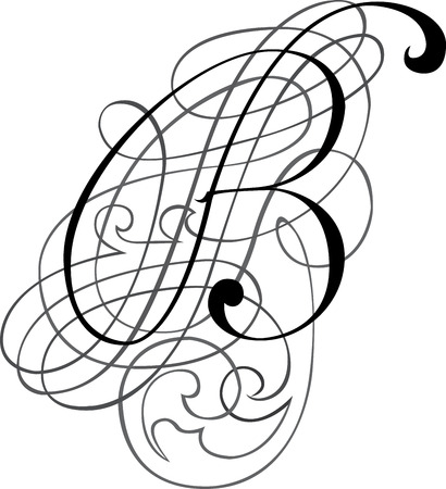 calligraphic english alphabets fashionable