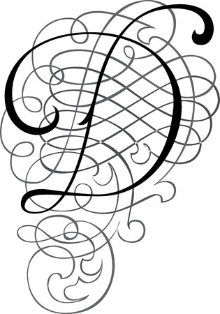 Calligraphic English Alphabets Fashionable And Stylish Letter D