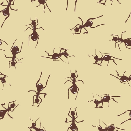 背景にかわいい茶色の蟻とのシームレスなパターン のイラスト素材 ベクタ Image 背景にかわいい茶色の蟻とのシームレスなパターン のイラスト素材 ベクタ Image
