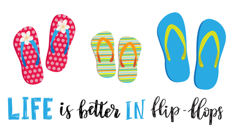 FLIP FLOPS w//Polka Dots Beach Decal Sticker LIFE is cooler Summer 10/"