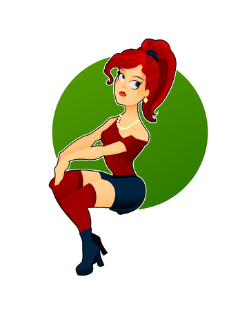 ピンナップ ガール のイラスト素材 ベクタ Image ピンナップ ガール のイラスト素材 ベクタ Image