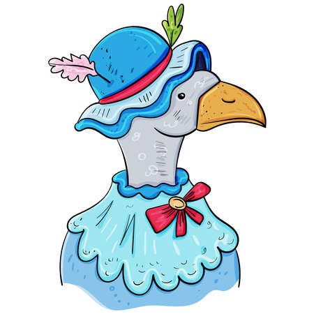 The mother goose from the english fairy tales. vector illustration for children.