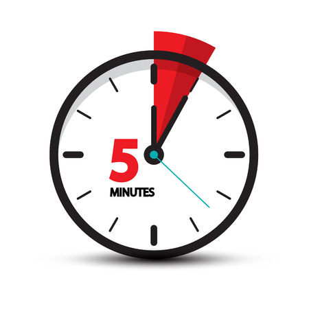 five minutes clock icon isolated on white background 5 minutes 5 minutes clock