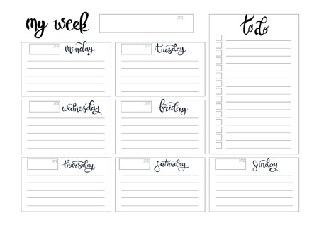 weekly to do template