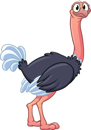 漫画の簡単なグラデーションを持つダチョウ クリップ アート イラスト のイラスト素材 ベクタ Image 漫画の簡単なグラデーションを持つダチョウ クリップ アート イラスト のイラスト素材 ベクタ Image