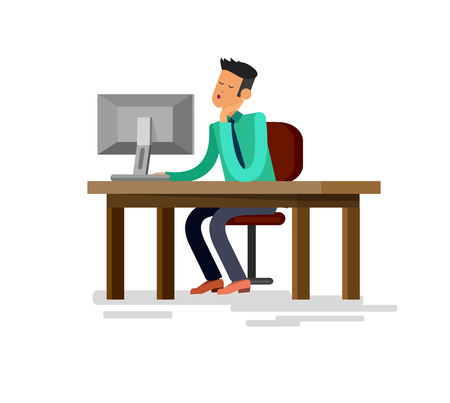 机の後ろに座っている詳細なキャラクター企業のビジネス ワーカーをベクトルし 休暇について夢を見る 会社員は 仕事に寝ます クールなフラットのイラスト ビジネス オフィス ワーカーの文字をベクトルします のイラスト素材 ベクタ Image 机の後ろに座っている詳細なキャラクター企業のビジネス ワーカーをベクトルし 休暇について夢を見る 会社員は 仕事に寝ます クールなフラットのイラスト ビジネス オフィス ワーカーの文字をベクトルします のイラスト素材 ベクタ Image