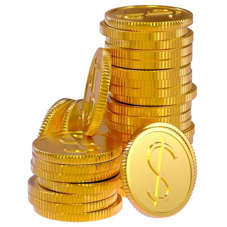 Gold coin: vàng đô la tiền xu là biểu tượng của tín dụng vi mô tại các ngân hàng