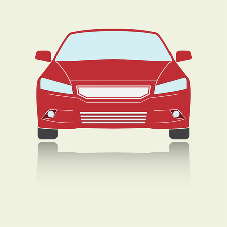 正面の車のアイコンまたは記号 車両のカラフルなベクトル イラスト フラットなデザイン のイラスト素材 ベクタ Image 4735