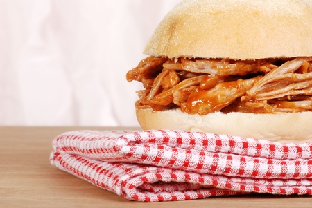 grilled pork: macro pulled pork sandwich Kho ảnh