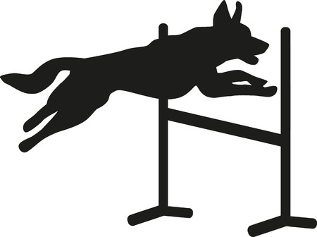 犬の敏捷のハードルを飛び越えてのイラスト素材 ベクタ Image