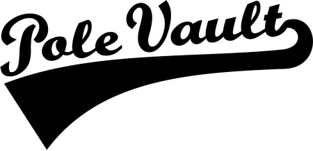 Pole vault word retro Stock Photo