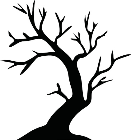 Leafless tree halloween tree Stock Photo